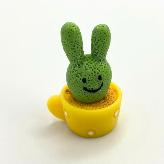 1 Set of 4, Resin Succulent Cactus Mini Green Plant (Bunny)