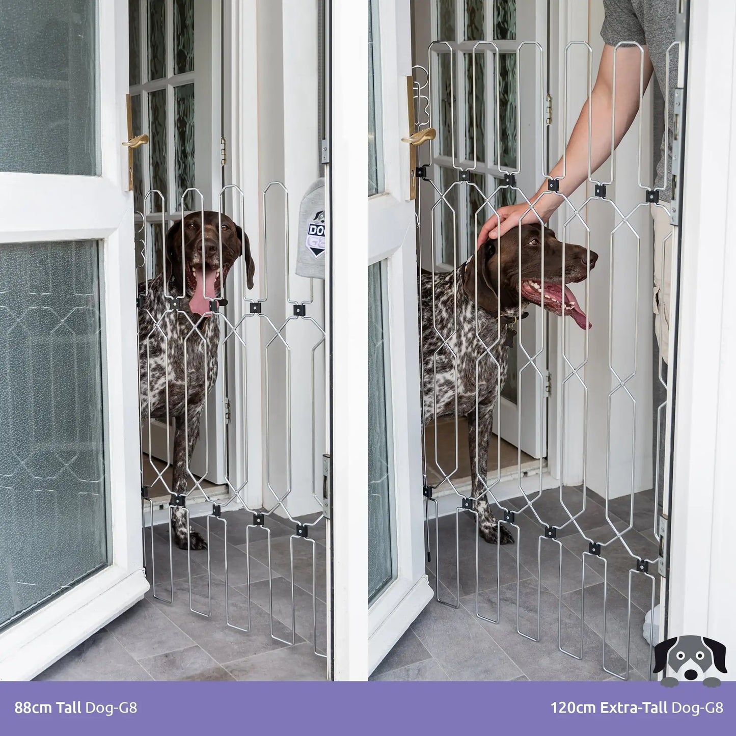 DOG-GATE Front Doors - Width (52cm - 62cm - 72cm) Height (88cm - 120cm)