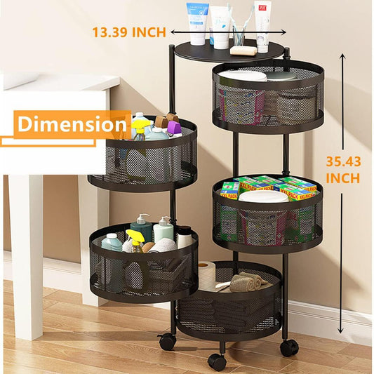 4-Tier Rotating Storage Basket
