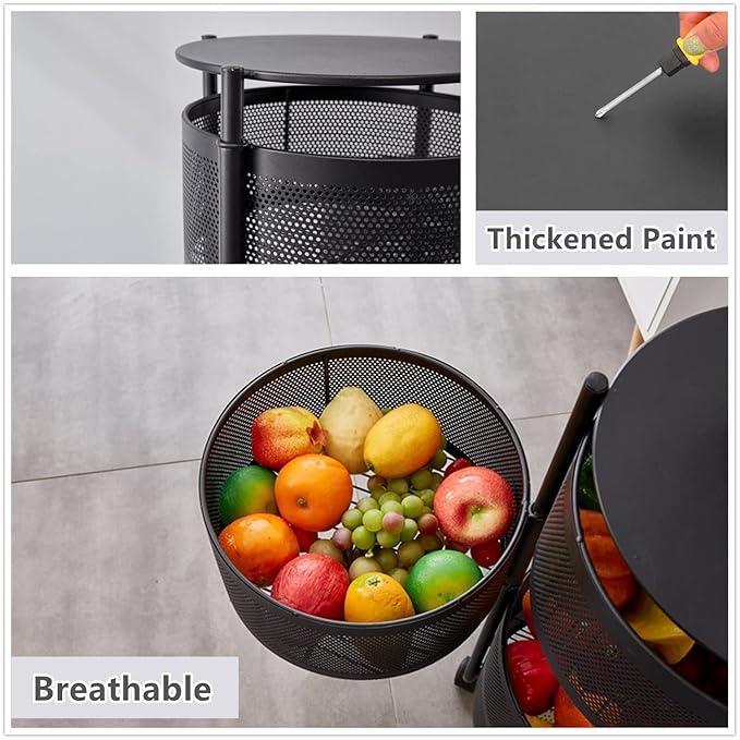 4-Tier Rotating Storage Basket