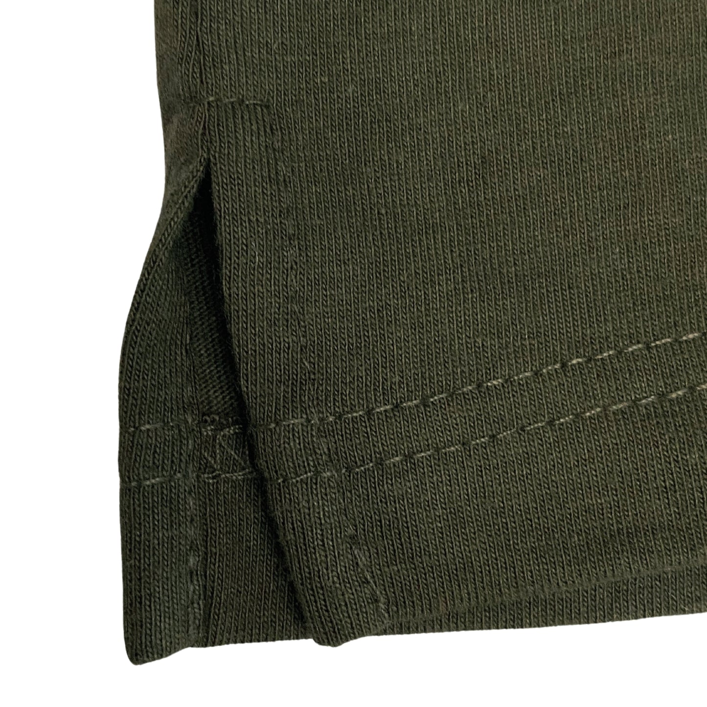 Embroidered T-shirt in Olive Green