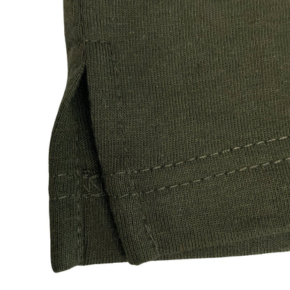 Embroidered T-shirt in Olive Green
