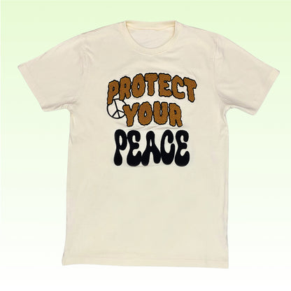 Embroidered T-shirt in Vanilla Beige