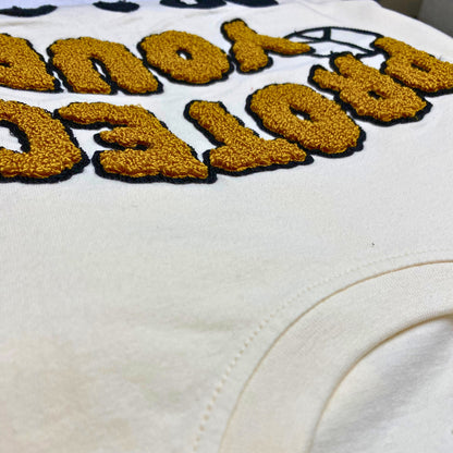 Embroidered T-shirt in Vanilla Beige