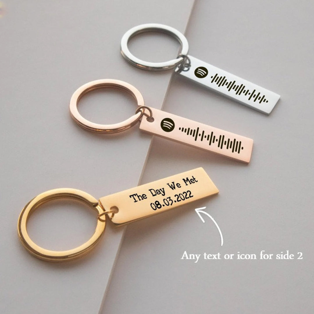 Personalized Spotify Music Keychain