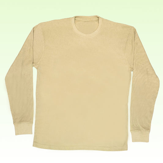Long Sleeves Cotton Shirt in Vanilla Beige