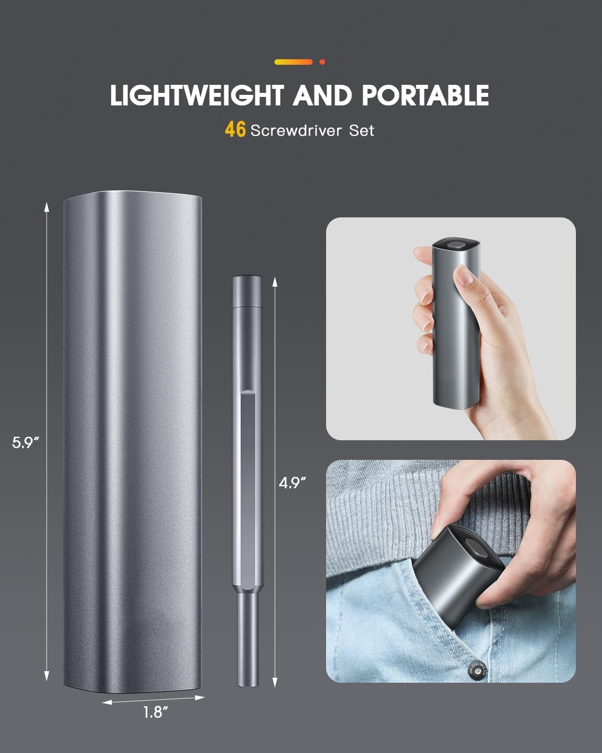 46-in-1 Precision Magnetic Screwdriver Set – Portable Repair Toolkit for Electronics & DIY