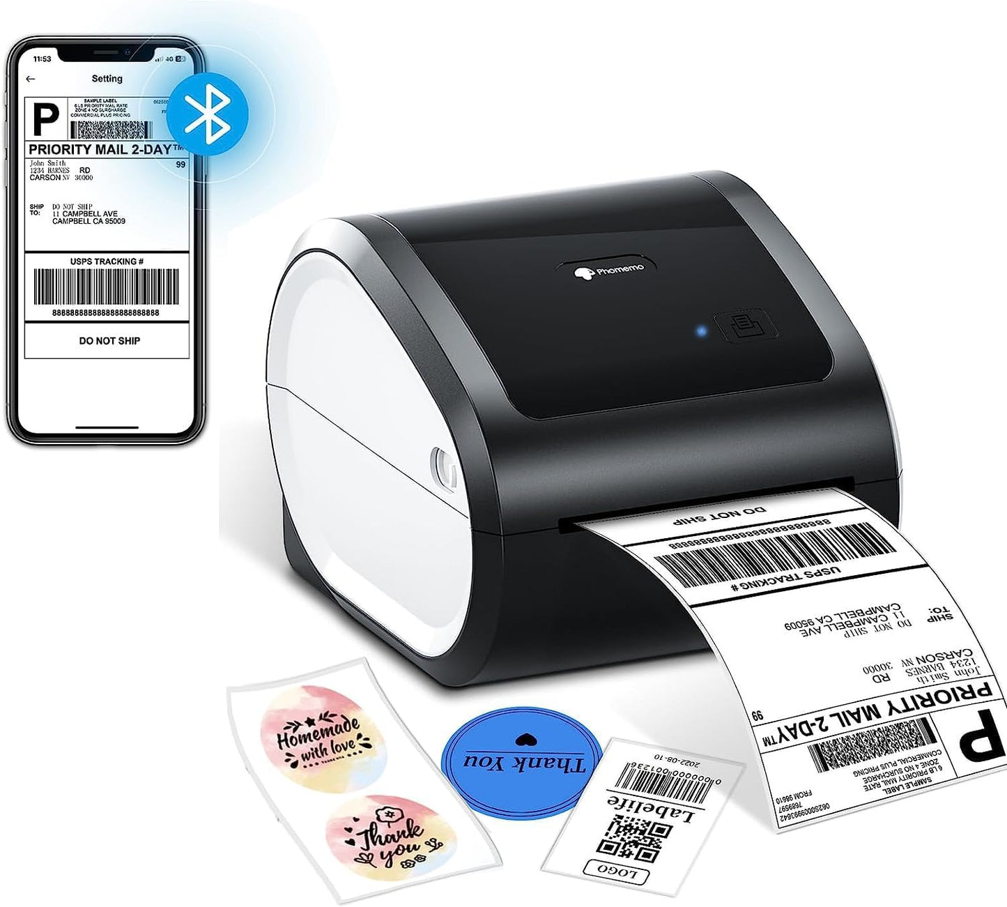 D520-BT Bluetooth Thermal Label Printer