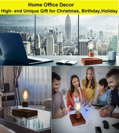Magnetic Levitating LED Bulb – Floating Wireless Desk Lamp for Home & Office