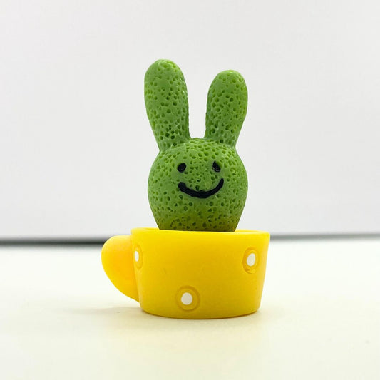 1 Set of 4, Resin Succulent Cactus Mini Green Plant (Bunny)