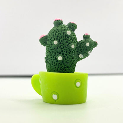 1 Set of 4, Resin Succulent Cactus Mini Green Plant